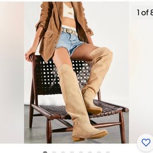 Free people over the knee free people suede boots.